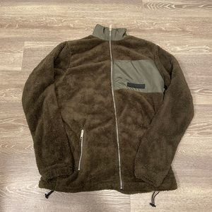 green fleece zip up size medium